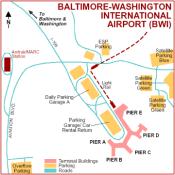Baltimore-Washington International Thurgood Marshall Airport map