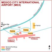 Mexico City Benito Juarez International Airport map