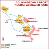 Cologne - Bonn Airport map