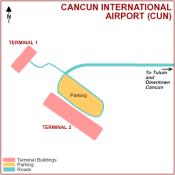 Cancún International Airport map