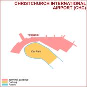 Christchurch International Airport map