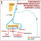 Cincinnati-Northern Kentucky International Airport map