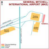Milwaukee General Mitchell International Airport map