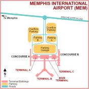 Memphis International Airport map