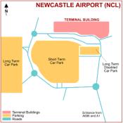 Newcastle International Airport map