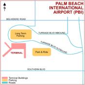 Palm Beach International Airport map