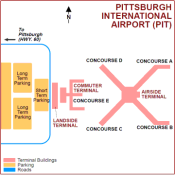 Pittsburgh International Airport map