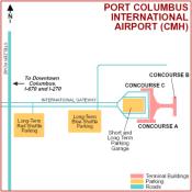 Port Columbus International Airport map