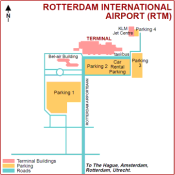 Rotterdam The Hague Airport map