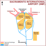 Sacramento International Airport map