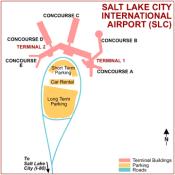 Salt Lake City International Airport map