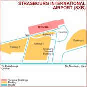 Strasbourg International Airport map
