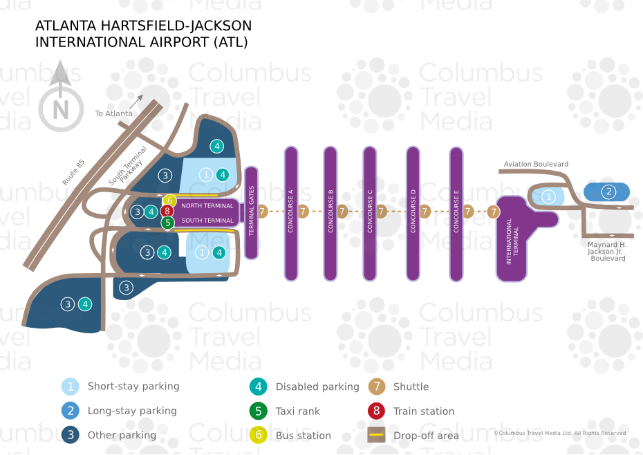 Atlanta Hartsfield Terminal Map Atlanta Hartsfield-Jackson International Airport Travel Guide