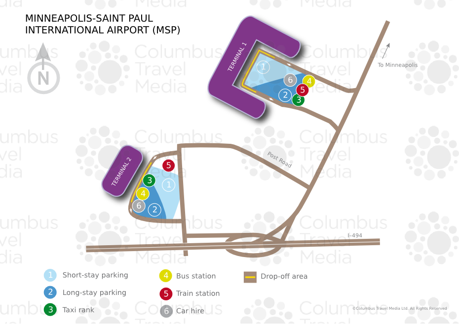 Map of MN's MSP Airport: Restaurants, lounges, bathrooms and more