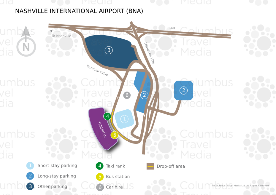 Nashville Airport Parking Map