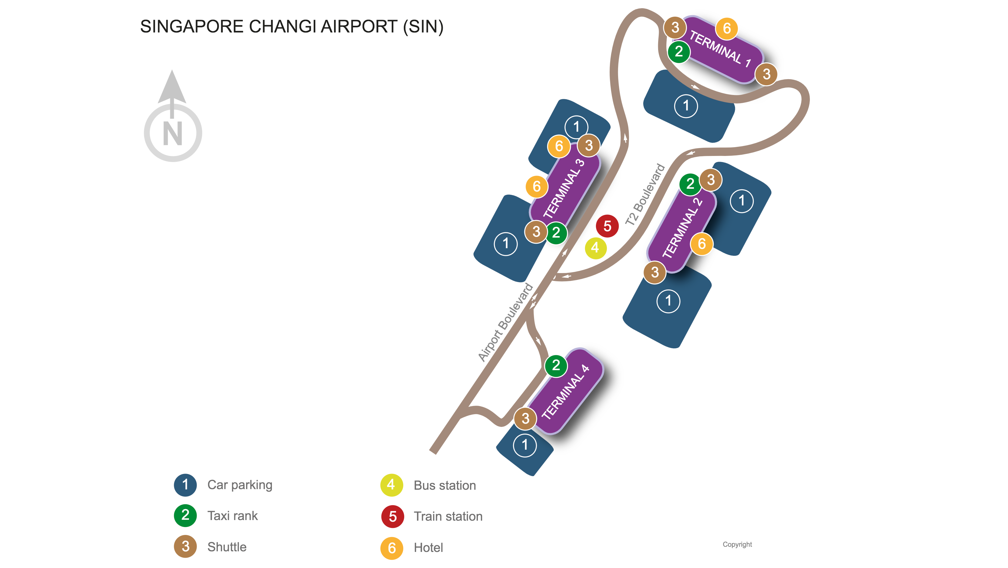 Singapore Airport Map