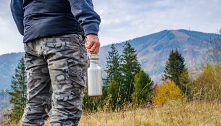 Lessen your environmental impact by using a reusable water bottle
