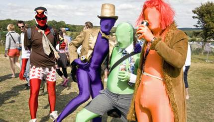 People dressed up at Bestival