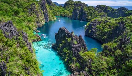 El Nido limestone cliffs and lagoon, Palawan