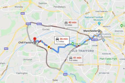 Map of directions to Chill Factore