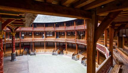 Inside of the Globe theatre