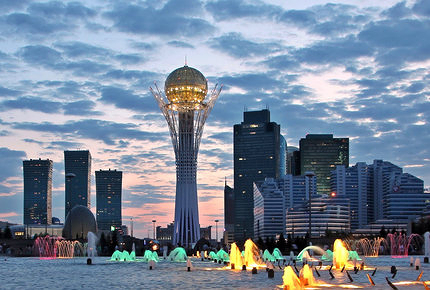 Baiterek Tower, the emblem of Astana, Kazakhstan