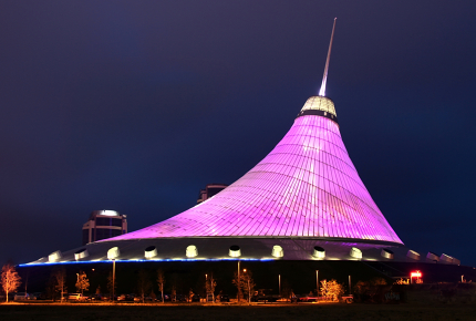 The Khan Shatyr shopping mall, designed by Norman Foster