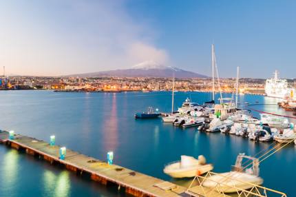 The ancient port city of Catania