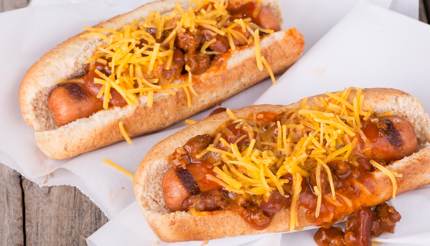 Chili cheese hot dogs