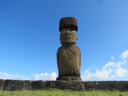 Giant Moai Above Blue Sky