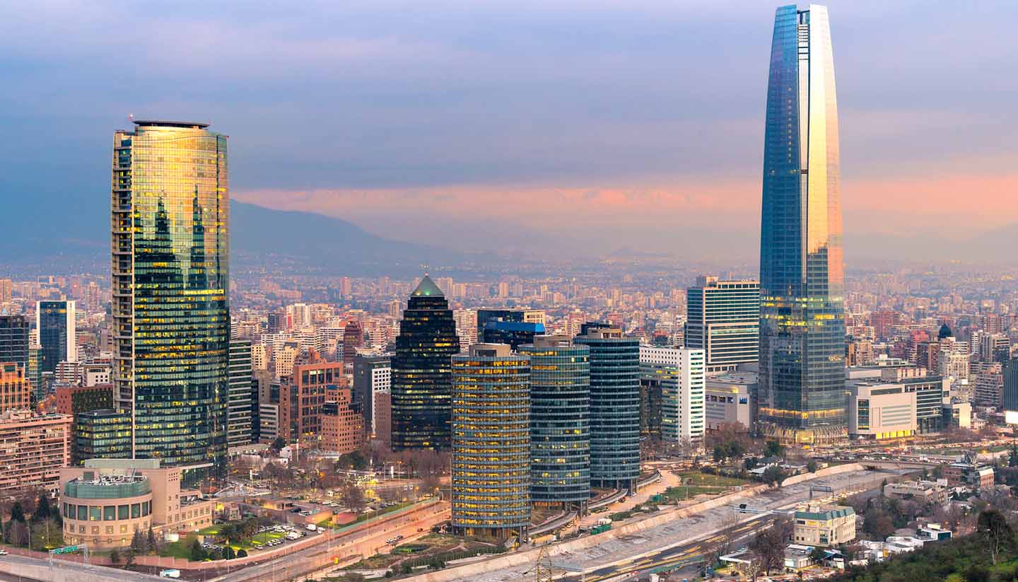 Santiago - Skyline of Santiago, Chile