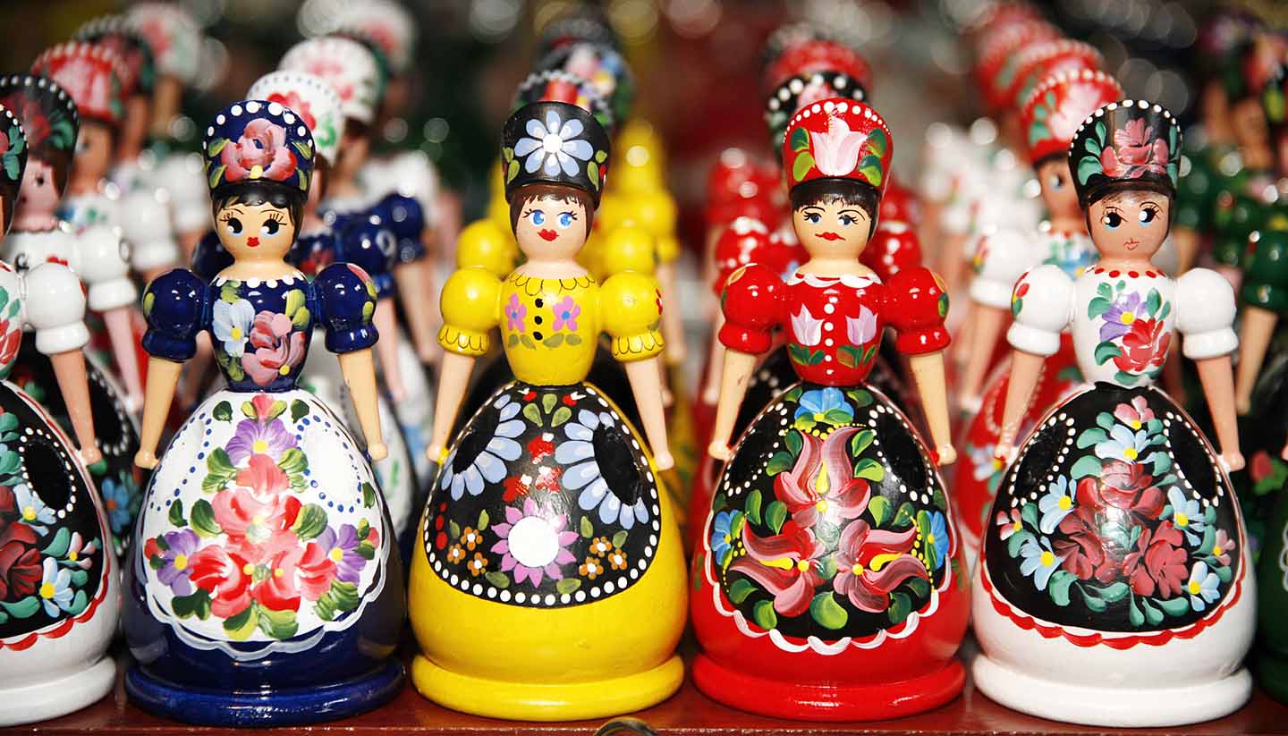 Hungary - Wooden Dolls Souvenir, Hungary