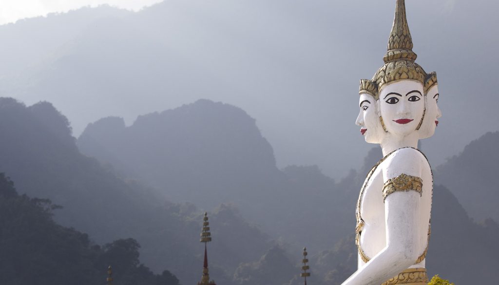 Laos - Bhuddistic Temple sculpture, Laos