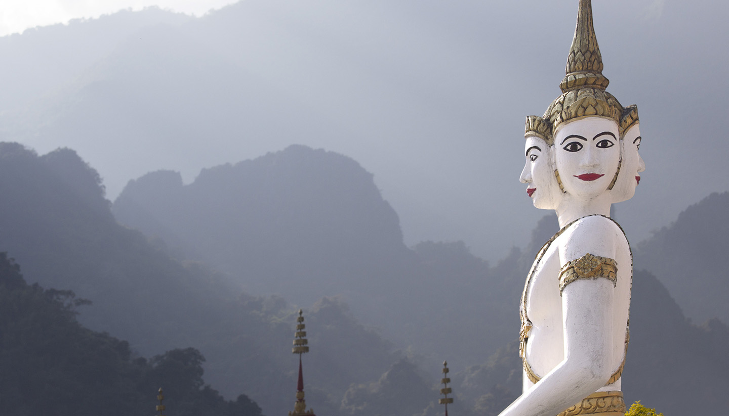 Continents uncovered: Asia, Africa and South America - Bhuddistic Temple sculpture, Laos