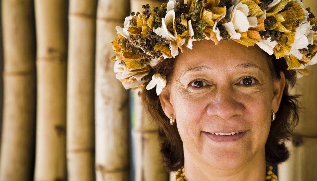 Nauru - Woman Wearing Flowers, Nauru