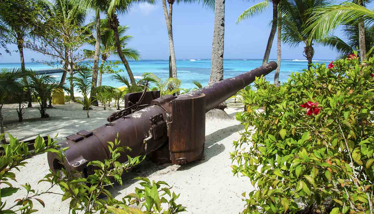 Pacific Islands Of Micronesia - Japanese World War ll canyon on Northern Mariana Islands