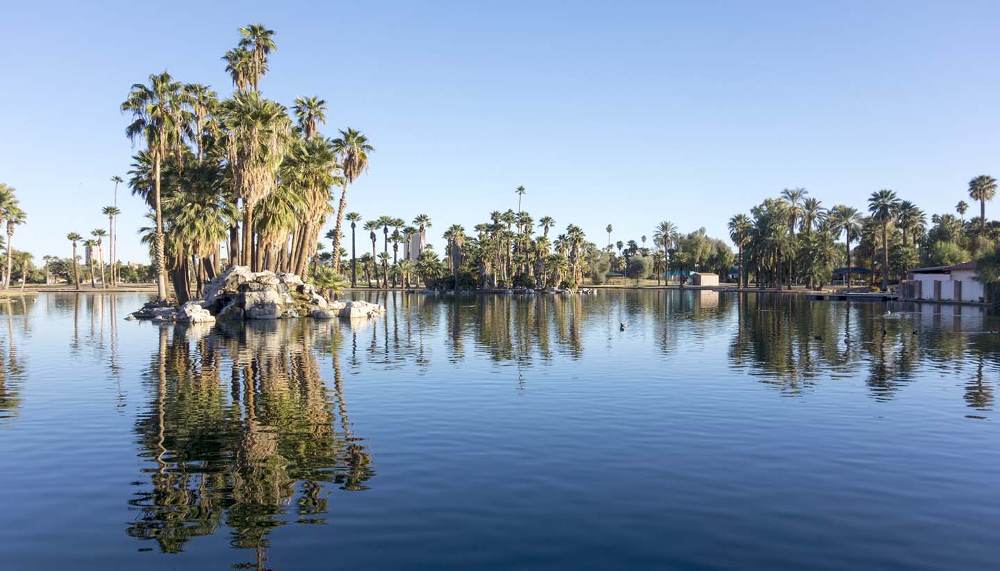 Phoenix - Encanto Park Lake, Phoenix, Arizona, USA