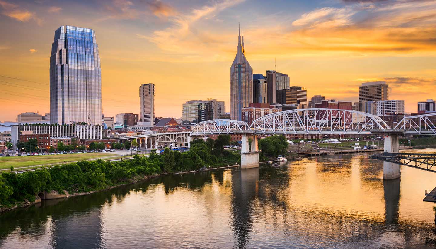 Tennessee - Nashville Skyline, Tennessee, USA.