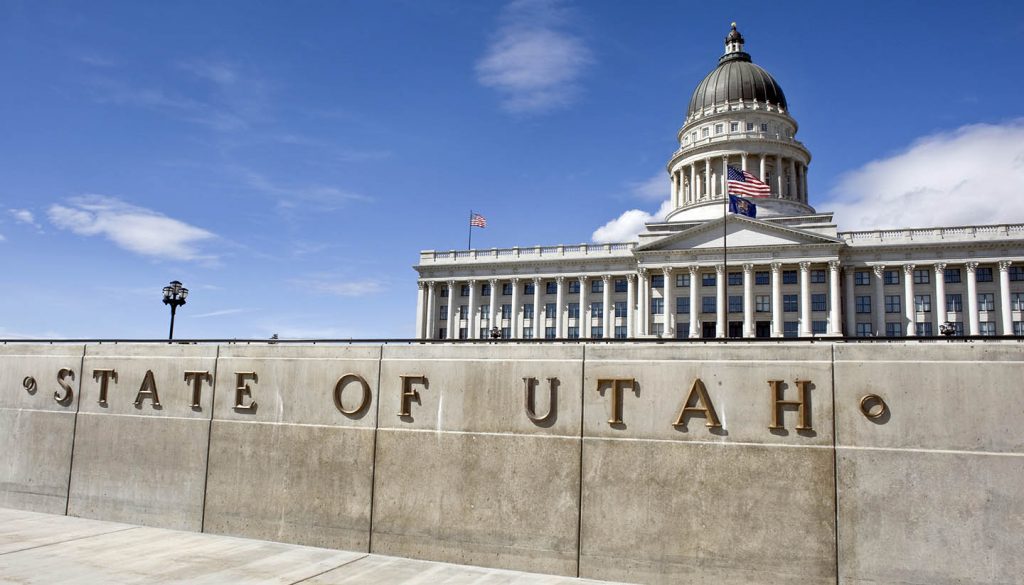 Salt Lake City - State Capital in Salt Lake City, Utah, USA.