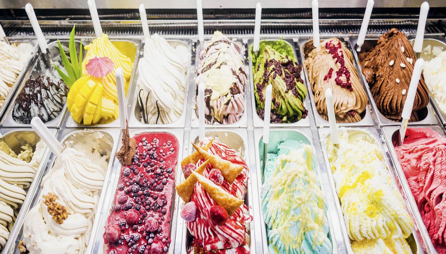 The Best Ice-Cream in London - Classic Italian gelato on display