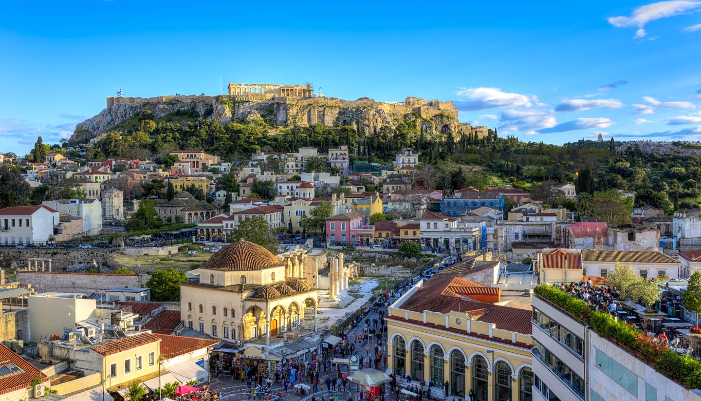 City Highlight: Athens - Acropolis in Athens with the parthenon in the distance