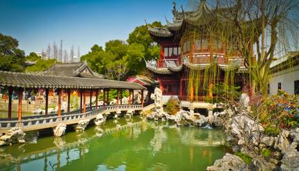 Traditional pavilions in Yuyuan Gardens