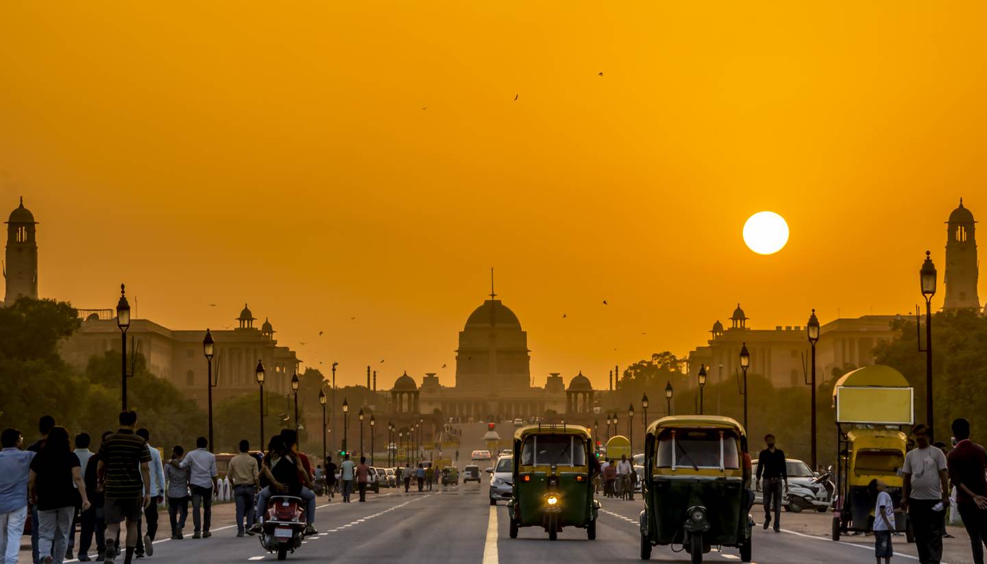 City Highlight: New Delhi - Sunset behind the President Residence, New Delhi