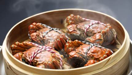Steaming shanghai hairy crabs