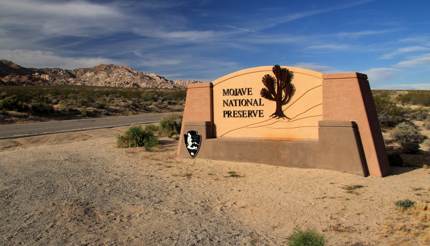 Mojave National Park entrance