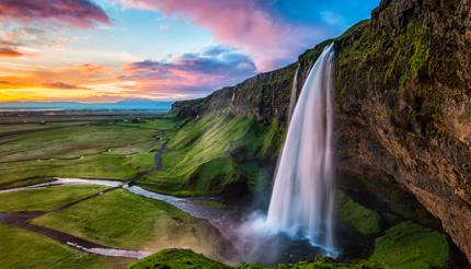 Seljalandsfoss is located in the South region by Route 1.