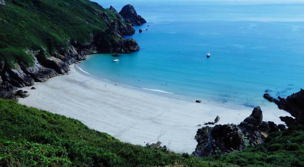 Petit Port, one of the best beaches in Guernsey