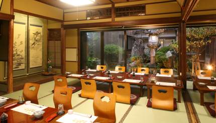 Traditional Japanese ryokan with tatami mats