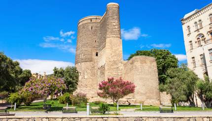 The 12th-century Maiden Tower, Baku, Azerbaijan