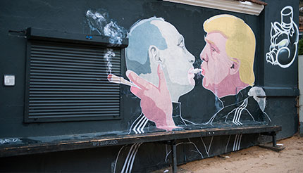The Trump & Putin mural